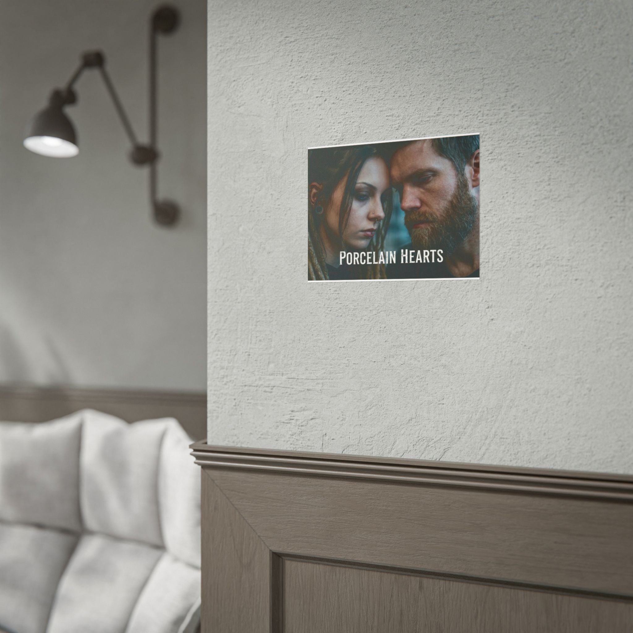 PORCELAIN HEARTS Poster - Moody Couple Portrait Rolled Art Print