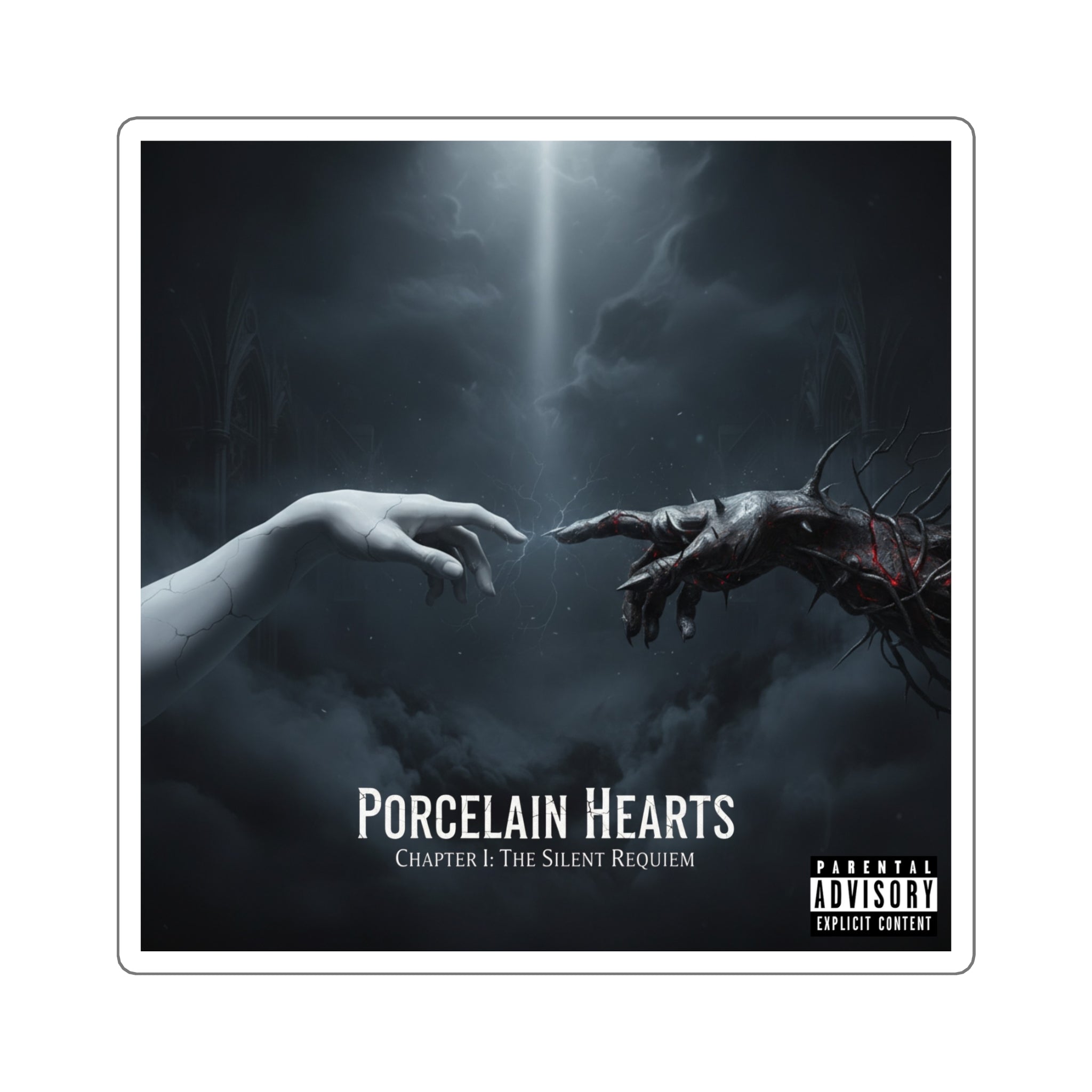 PORCELAIN HEARTS Album Art Sticker - Chapter I: The Silent Requiem