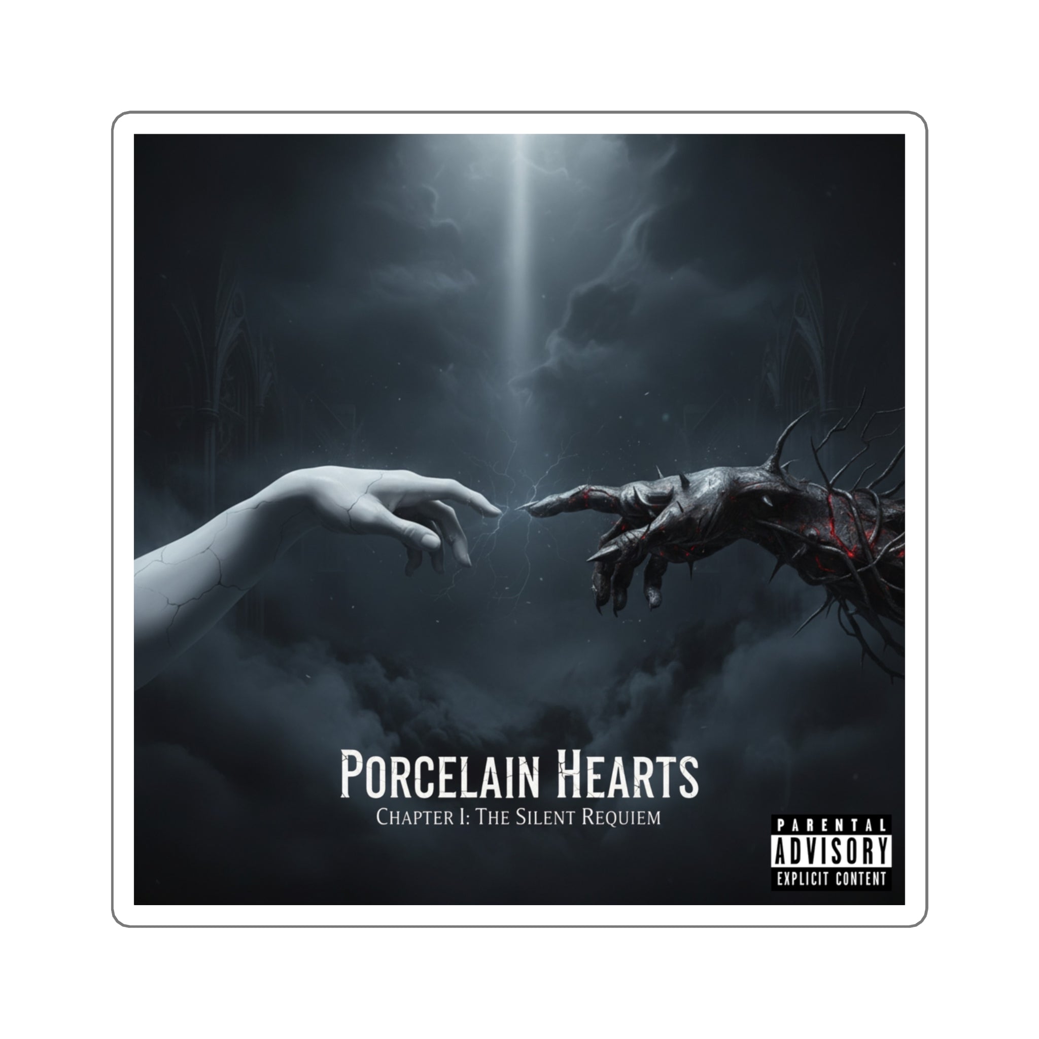 PORCELAIN HEARTS Album Art Sticker - Chapter I: The Silent Requiem